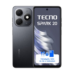 Tecno Spark 20 6,56" LTE 8/256GB DualSIM Gravity Black okostelefon (Újszerű)
