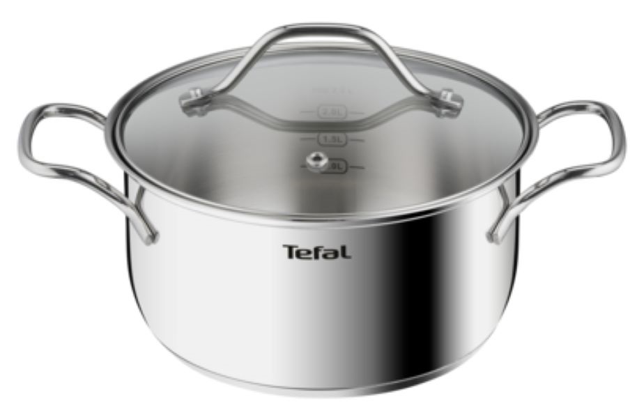 Tefal B8644474 Intuition 20cm rozsdamentes acél lábas és fedő szett