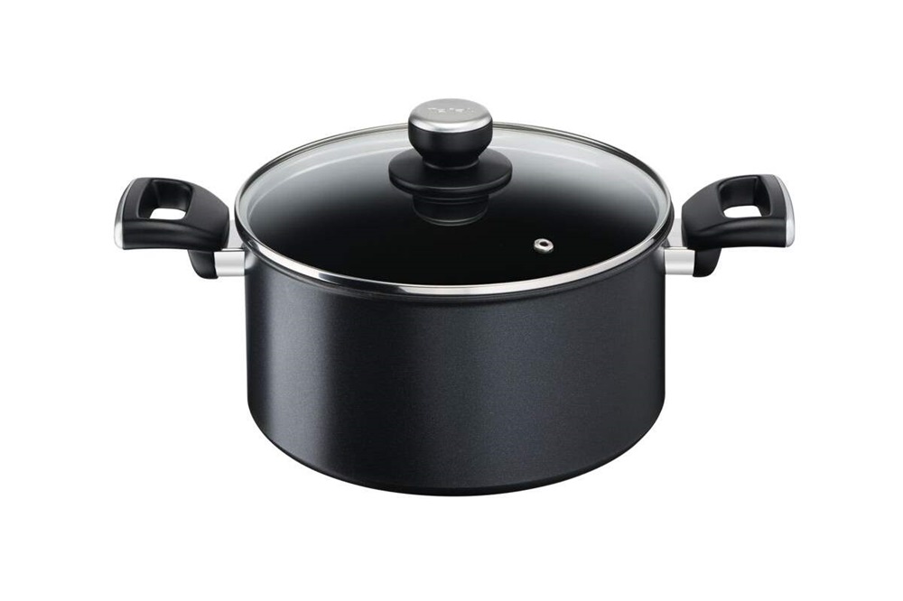 Tefal G2554672 Unlimited 24 cm-es fekete alumínium lábas és fedő szett