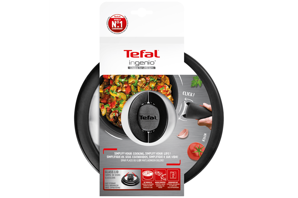 Tefal L9846653 Ingenio 26 cm-es üvegfedő