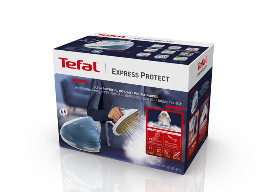 Tefal SV9202E0 Pro Express Protect kazán nélkül kék-fehér gőzállomás