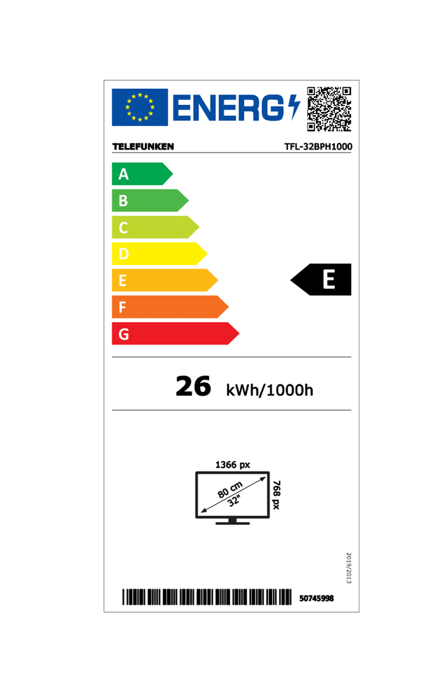 Telefunken 32" TFL-32BPH1000 HD Ready LCD TV (Újracsomagolt)