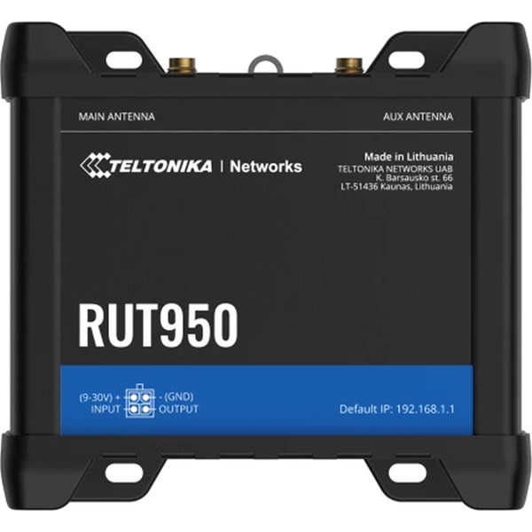 Teltonika RUT950 3x10/100Mbps LAN 2xminiSIM WiFi 4G/LTE CAT4 Vezeték nélküli ipari router