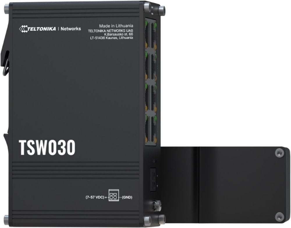 Teltonika TSW030 8x 10/100Mpbs FE LAN port nem menedzselhető DIN sínre szerelhető ipari switch