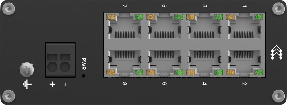 Teltonika TSW030 8x 10/100Mpbs FE LAN port nem menedzselhető DIN sínre szerelhető ipari switch