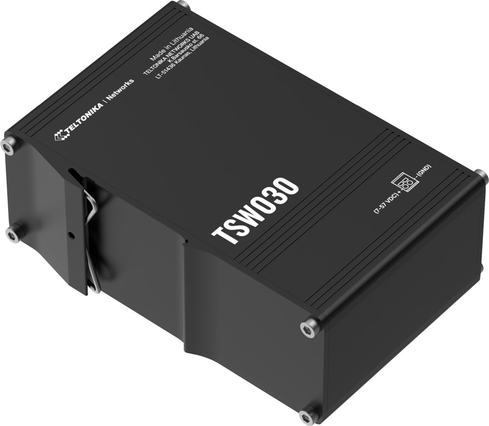Teltonika TSW030 8x 10/100Mpbs FE LAN port nem menedzselhető DIN sínre szerelhető ipari switch