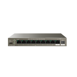 Tenda TEG1110PF-8-102W 8xGbE PoE LAN 1xGbE LAN 1xSFP port nem menedzselhető asztali PoE switch