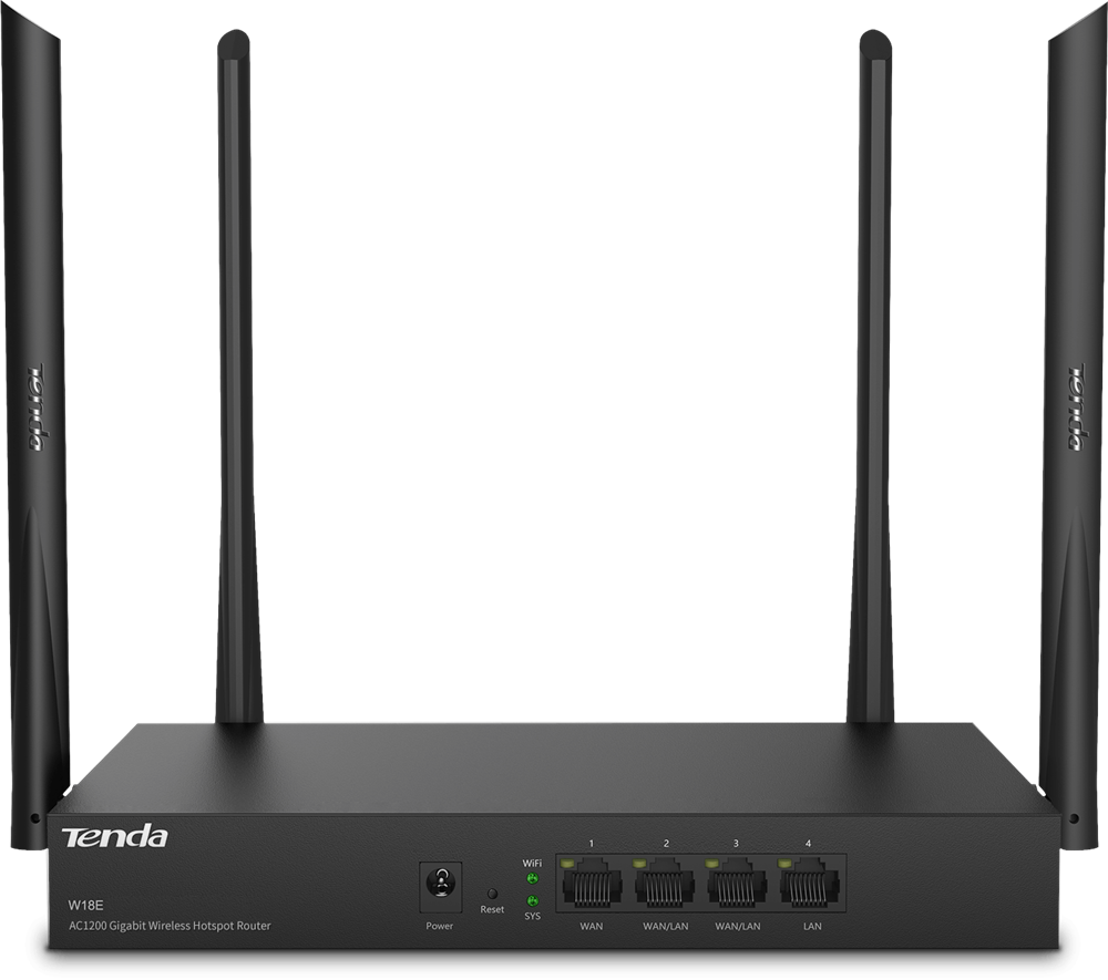 Tenda W18E AC1200 Dual-Band vezeték nélküli Gigabit Hotspot router