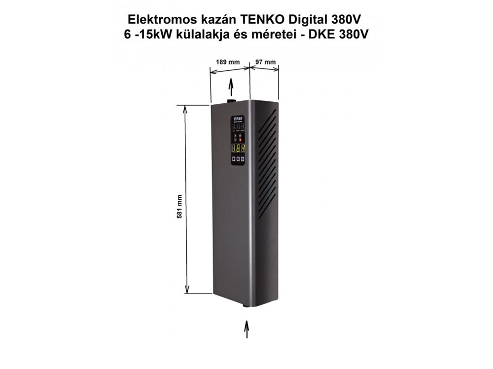 Tenko DKE 380V 6,0kW Digital 3 fázisú elektromos kazán