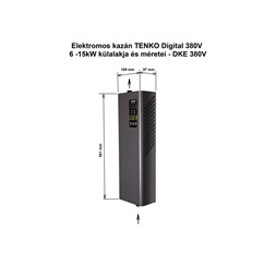 Tenko DKE 380V 9kW Digital 3 fázisú elektromos kazán