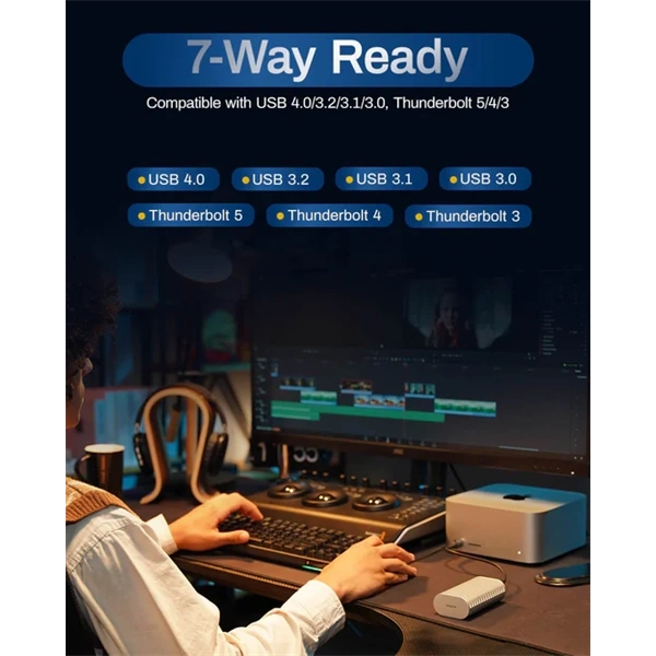 TerraMaster D1-SSD-P(4GB) 8 TB USB4 40Gbps NVMe M.2 2280 SSD DAS