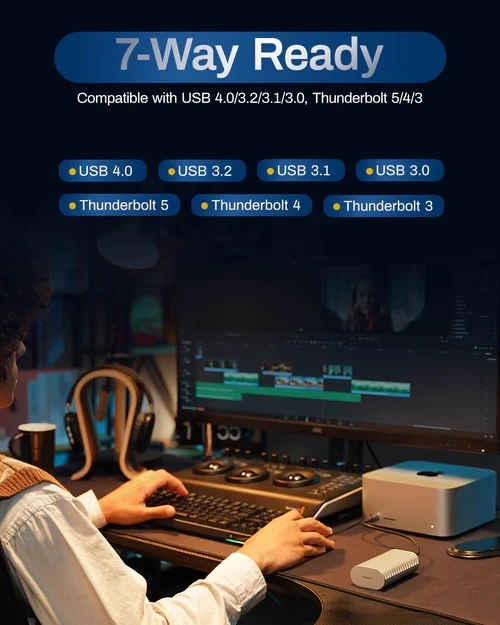 TerraMaster D1-SSD-P(4GB) 8 TB USB4 40Gbps NVMe M.2 2280 SSD DAS