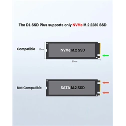 TerraMaster D1-SSD-P(4GB) 8 TB USB4 40Gbps NVMe M.2 2280 SSD DAS