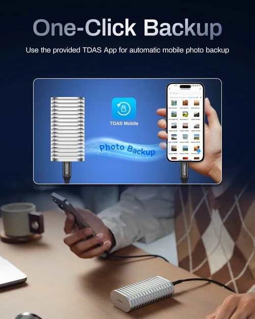 TerraMaster D1-SSD-P(4GB) 8 TB USB4 40Gbps NVMe M.2 2280 SSD DAS