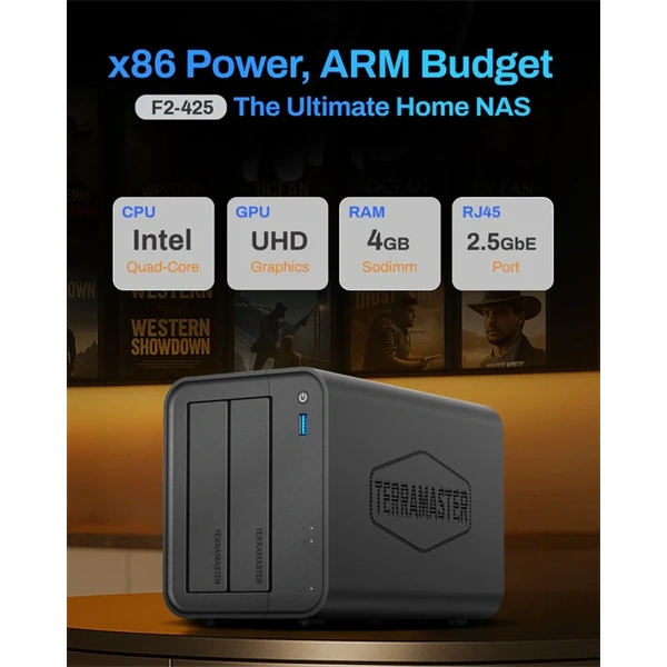 TerraMaster F2-425 (4GB) 2x SSD/HDD NAS
