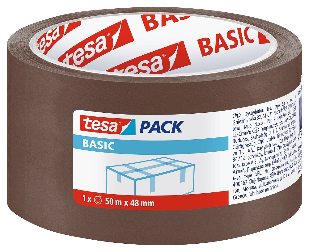 Tesa Basic 58573 48mmx50 m barna csomagzáró szalag