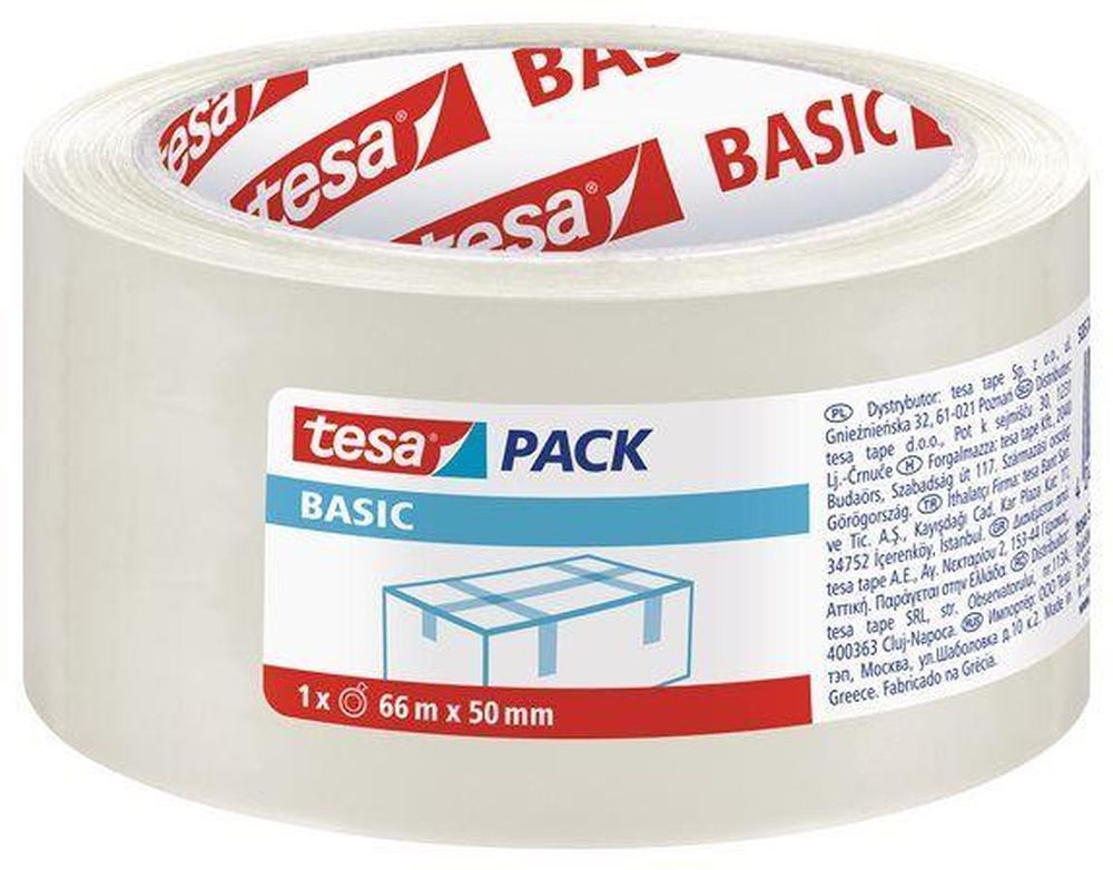 Tesa Basic 58570 50mmx66 m átlátszó csomagzáró szalag