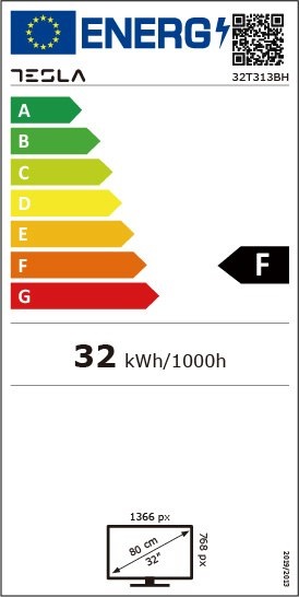 Tesla 32" 32T312SH HD Ready ezüst LED TV (Újracsomagolt)