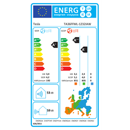 Tesla Select 3,6KW inverteres split klíma WIFI TA36FFML-1232IAW