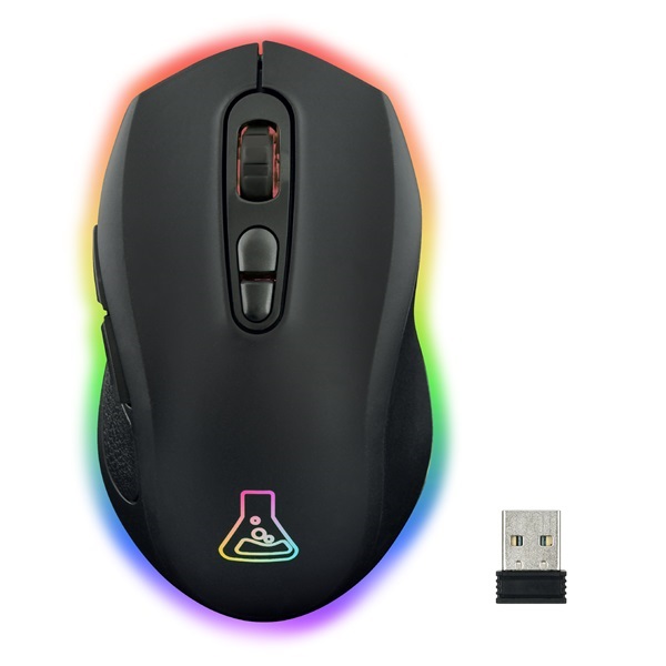 The G-Lab KULT-KRYPTON 6400DPI 2,4Ghz/BT RGB vezeték nélküli fekete gamer egér