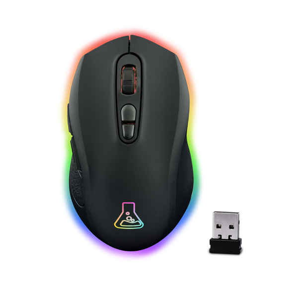 The G-Lab KULT-KRYPTON 6400DPI 2,4Ghz/BT RGB vezeték nélküli fekete gamer egér