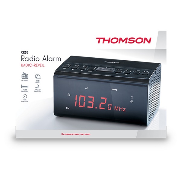 Thomson CR50 rádiós ébresztőóra és telefontöltő