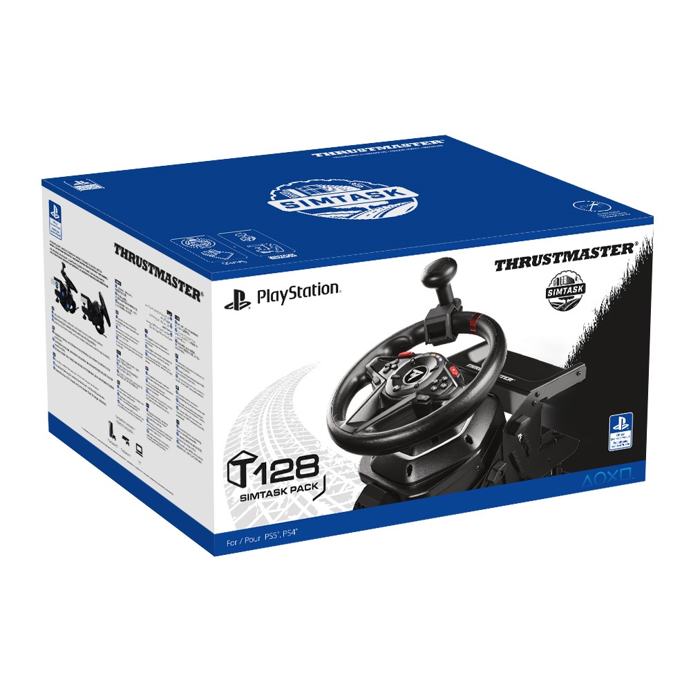 Thrustmaster 4160648 PS4/PS5/PC T128-P TYPE C (PLUG EU) SimTask kormány + pedál + rögzítőrendszer