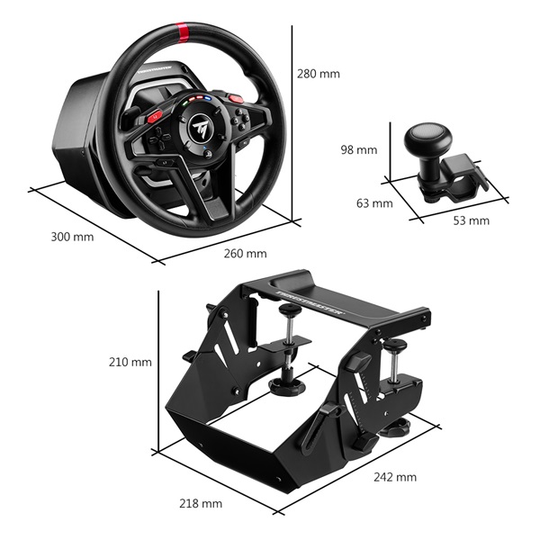 Thrustmaster 4160648 PS4/PS5/PC T128-P TYPE C (PLUG EU) SimTask kormány + pedál + rögzítőrendszer