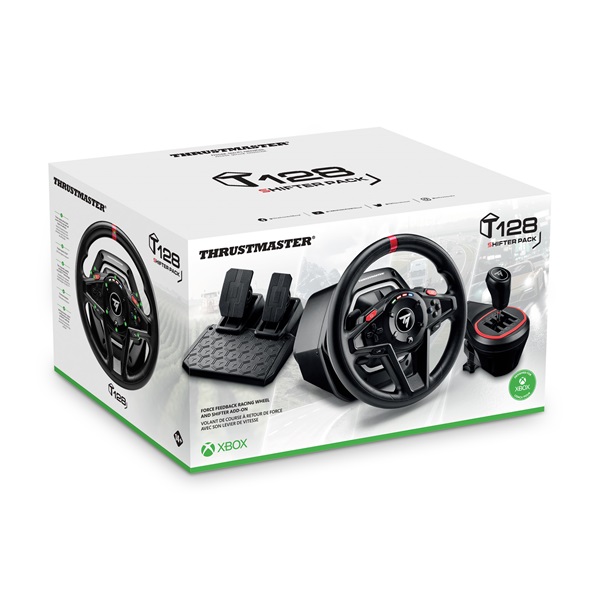 Thrustmaster 4460267 T-128 Shifter Pack Xbox One/Series/PC kormány + Add-On váltó + pedál