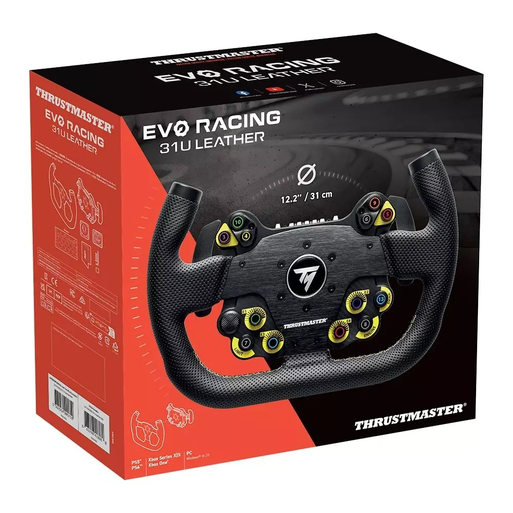 Thrustmaster Volant EVO Racing 31U Leather, Add-on, pro PS5/4, Xbox Series, Xbox One, PC kormány