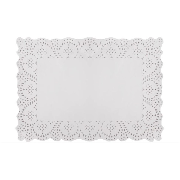 Tortacsipke, fehér, 19x30 cm, 20 lapos, szögletes
