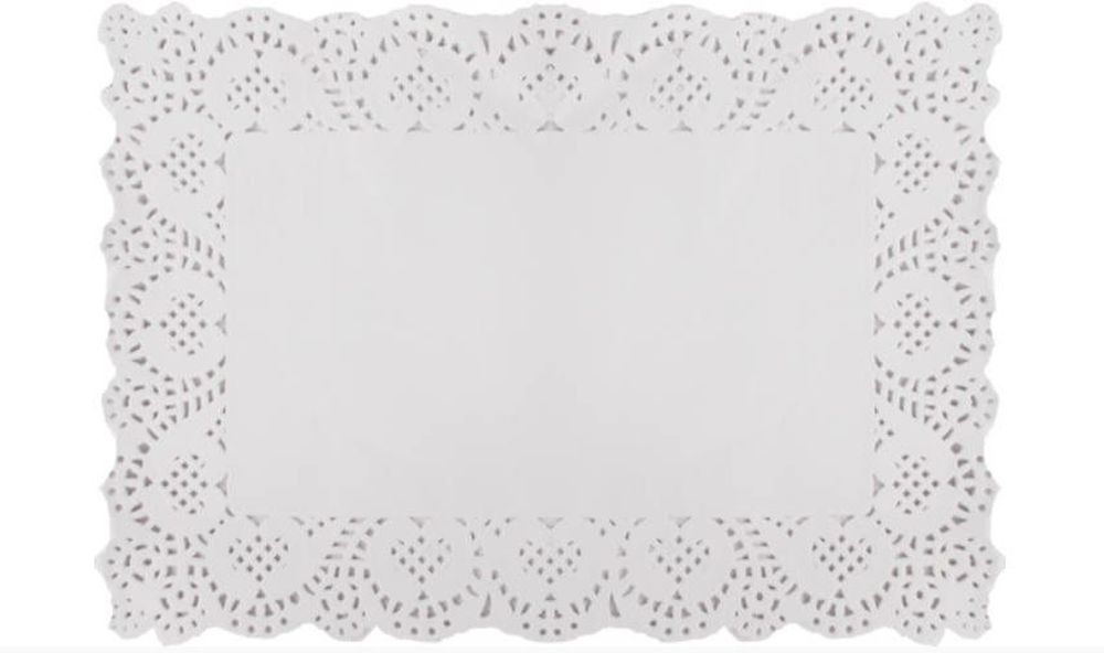 Tortacsipke, fehér, 19x30 cm, 20 lapos, szögletes