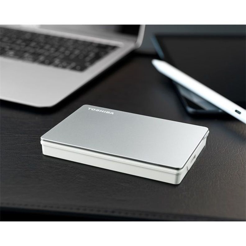 Toshiba 2.5" 1TB Canvio Flex (USB3.2 Gen 1. (USB-A, USB Type-C; ~5Gbps; exFAT+; Mac kompatibilis) ezüst külső winchester