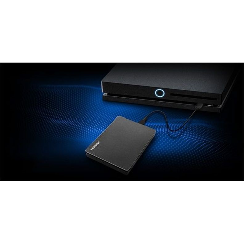 Toshiba 2.5" 2TB Canvio Gaming (USB3.2 Gen 1.; ~5Gbps; exFAT) fekete külső winchester