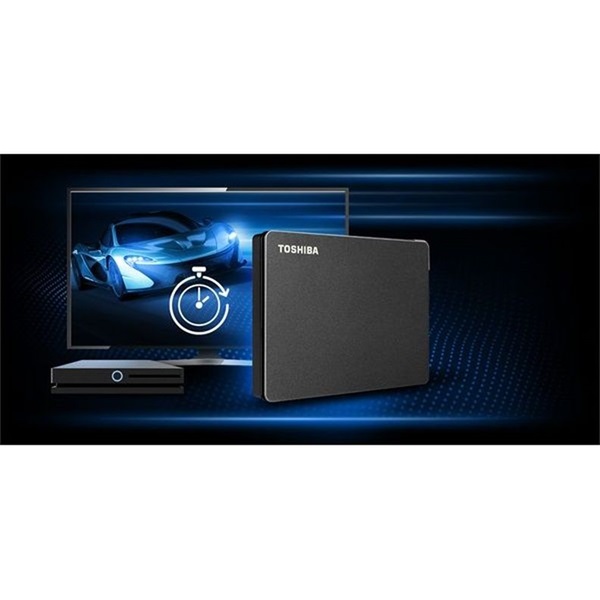 Toshiba 2.5" 2TB Canvio Gaming (USB3.2 Gen 1.; ~5Gbps; exFAT) fekete külső winchester