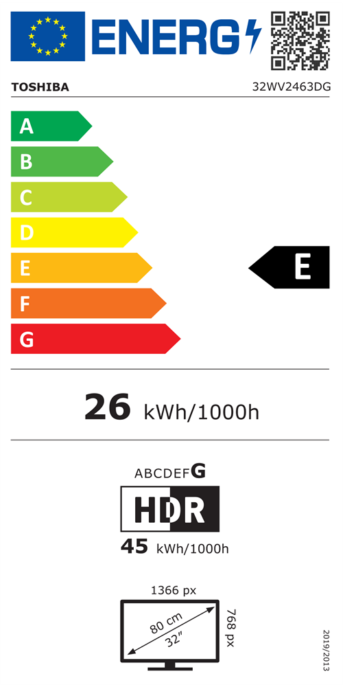 Toshiba 32" 32WV2463DG HD Ready Smart LED TV
