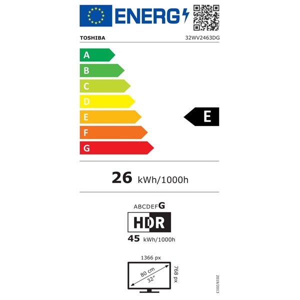 Toshiba 32" 32WV2463DG HD Ready Smart LED TV (Újracsomagolt)