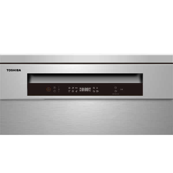 Toshiba DW-10F2EE(S) inox, programok száma: 6, keskeny szabadonálló, 10 terítékes mosogatógép (Újszerű)