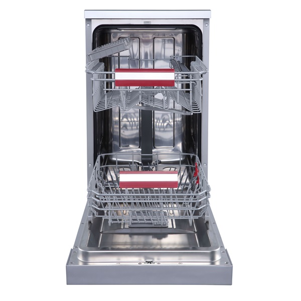 Toshiba DW-10F2EE(S) inox, programok száma: 6, keskeny szabadonálló, 10 terítékes mosogatógép (Újszerű)