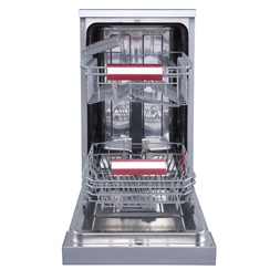 Toshiba DW-10F2EE(S) inox, programok száma: 6, keskeny szabadonálló, 10 terítékes mosogatógép (Újszerű)