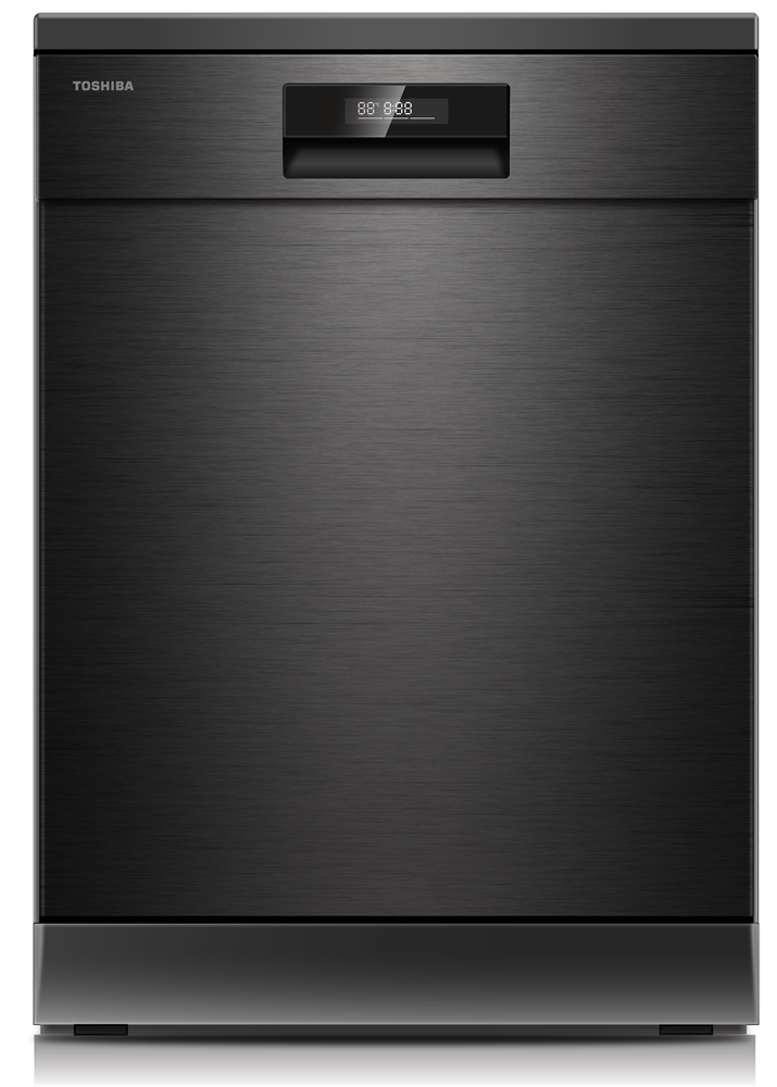 Toshiba DW-14F4EE(BS) fekete, programok száma: 8, szabadonálló, 14 terítékes mosogatógép 