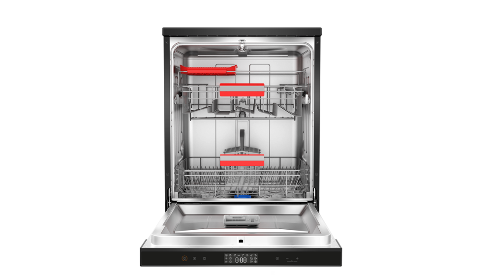 Toshiba DW-14F4EE(BS) fekete, programok száma: 8, szabadonálló, 14 terítékes mosogatógép 