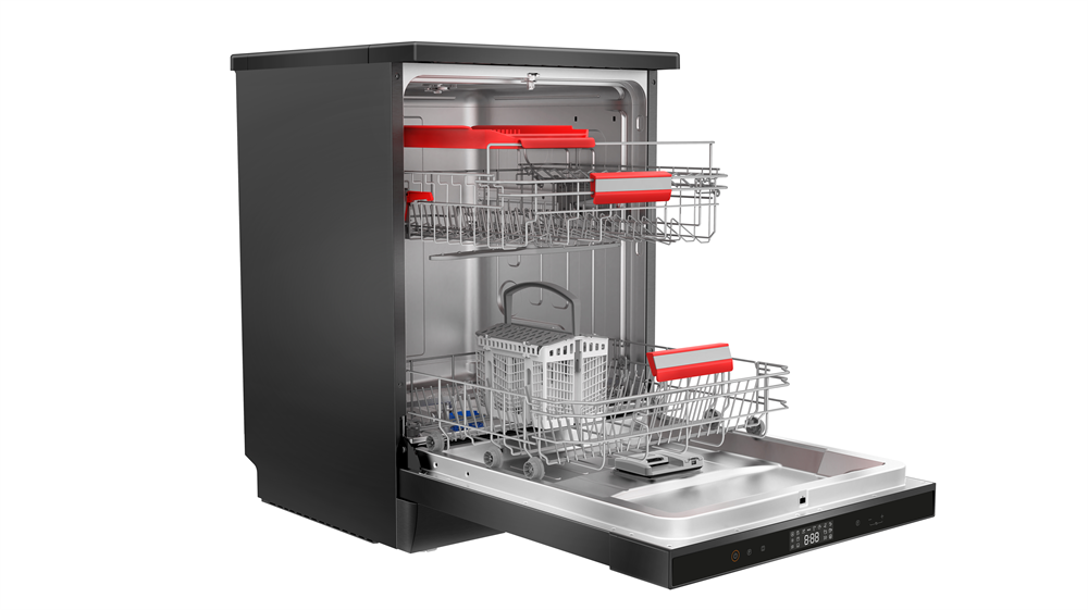 Toshiba DW-14F4EE(BS) fekete, programok száma: 8, szabadonálló, 14 terítékes mosogatógép 