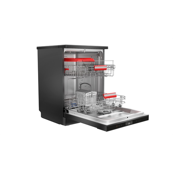 Toshiba DW-14F4EE(BS) fekete, programok száma: 8, szabadonálló, 14 terítékes mosogatógép (Újszerű)
