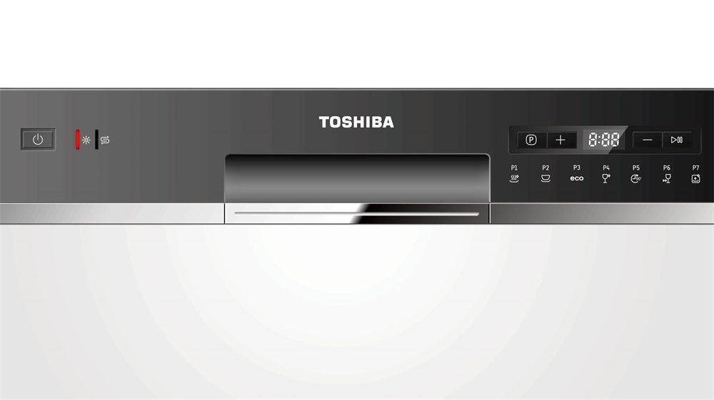Toshiba DW-08T2EE(W) fehér, programok száma: 8, asztali, 8 terítékes mosogatógép 