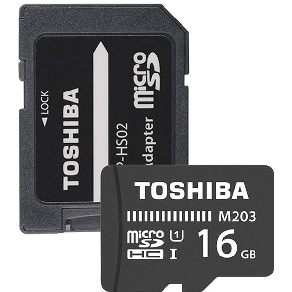 Toshiba M203 16GB SD micro (SDXC Class 10 UHS-I U1) (THN-M203K0160EA) memóriakártya adapterrel