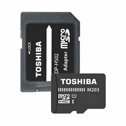 Toshiba M203 32GB SD micro (SDXC Class 10 UHS-I U1) (THN-M203K0320EA) memóriakártya adapterrel