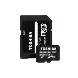 Toshiba M203 64GB SD micro (SDXC Class 10 UHS-I U1) (THN-M203K0640EA) memóriakártya adapterrel