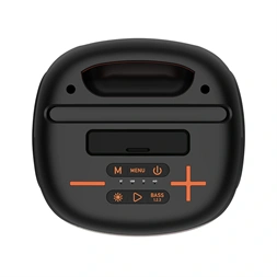 Tracer Cube20, 20W, TWS, RGB LED, FM rádió, karaoke, fekete hordozható hangszóró