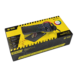 Tracer TRAKLA46764 Gamezone Mamooth 4in1 LED fekete gamer billentyűzet/egér/egérpad és fejhallgató